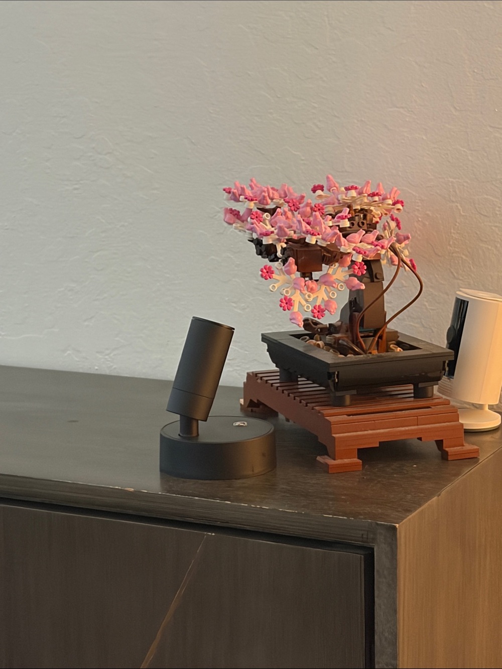 Pink Artificial Bonsai Tree Decorative Accent